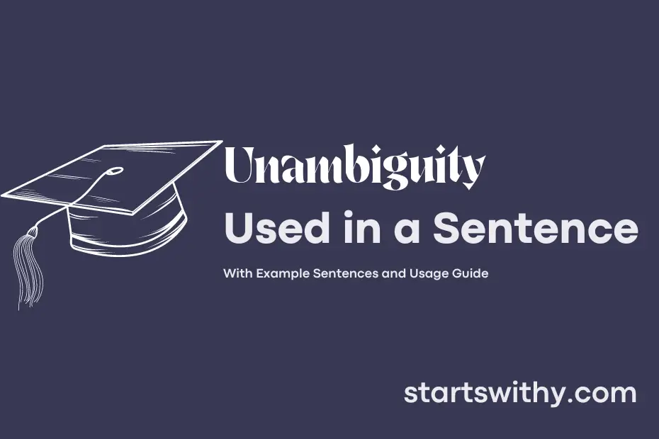 Sentence with Unambiguity