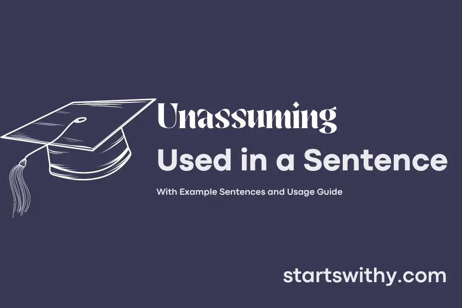 Sentence with Unassuming