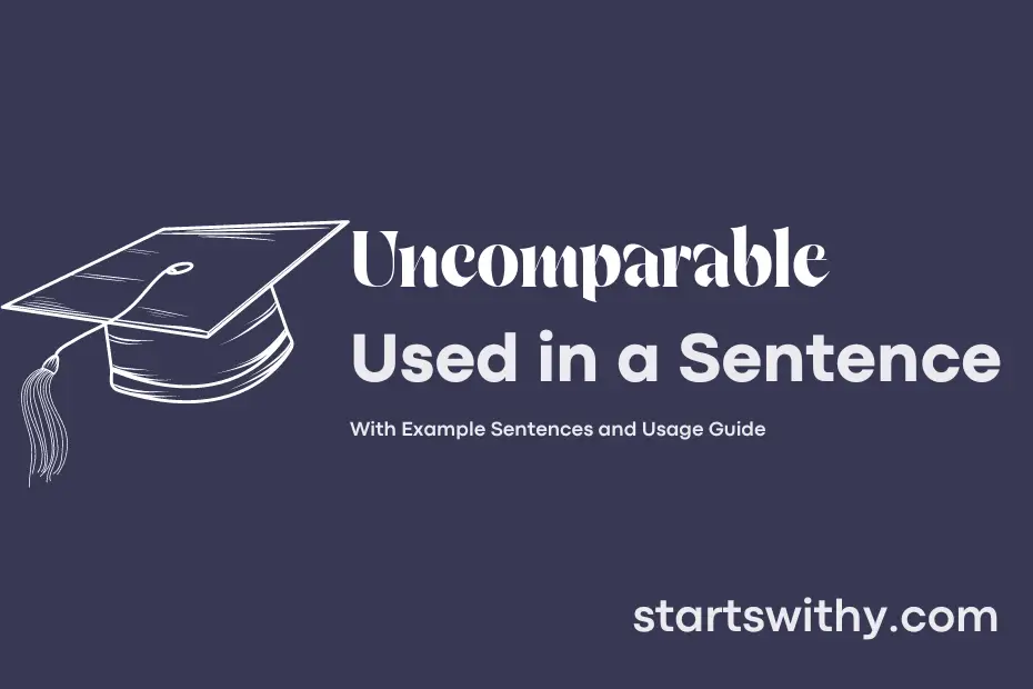 Sentence with Uncomparable