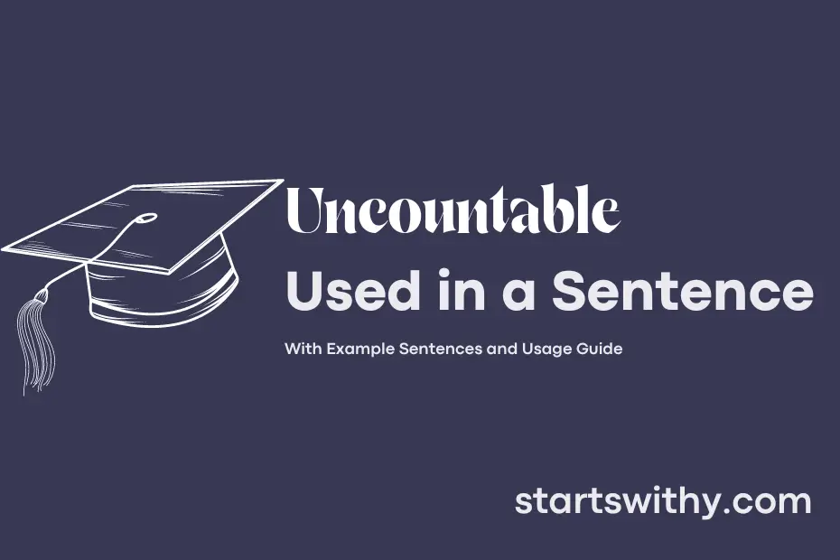 Sentence with Uncountable