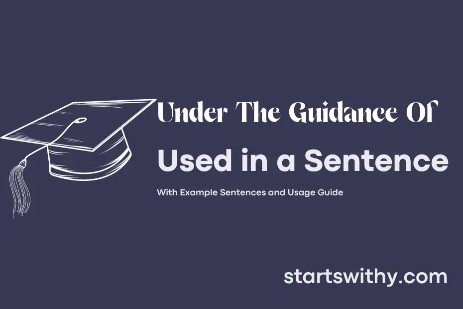 Sentence with Under The Guidance Of