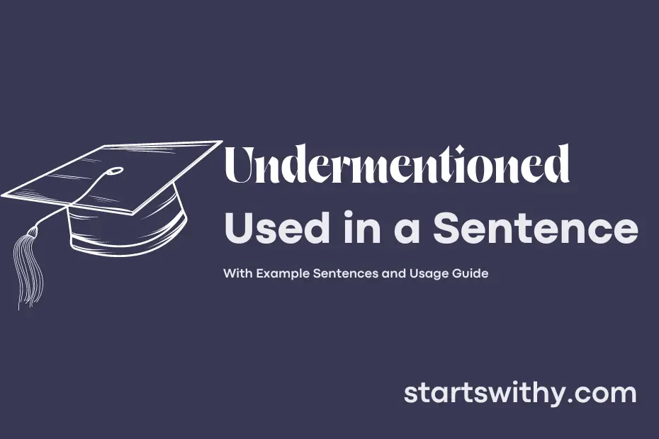 Sentence with Undermentioned