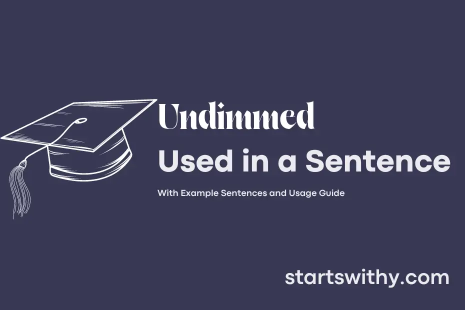 Sentence with Undimmed