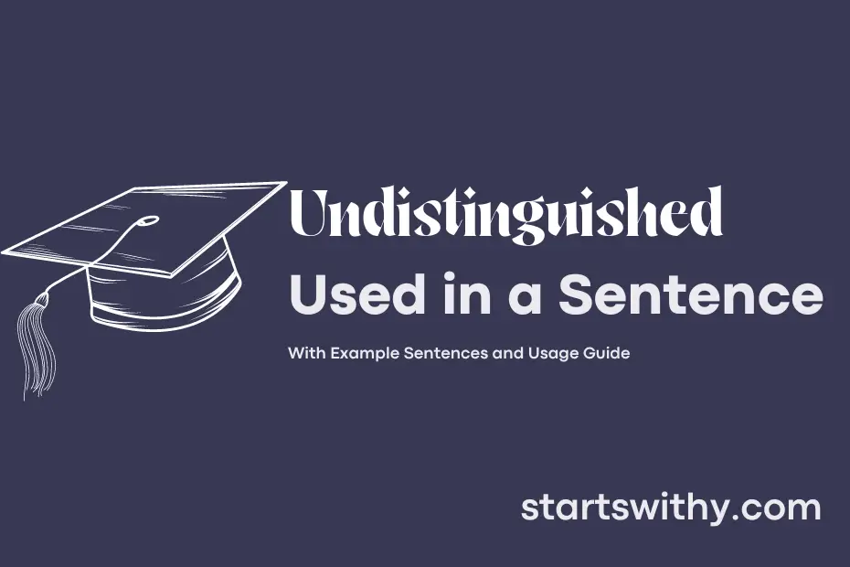 Sentence with Undistinguished
