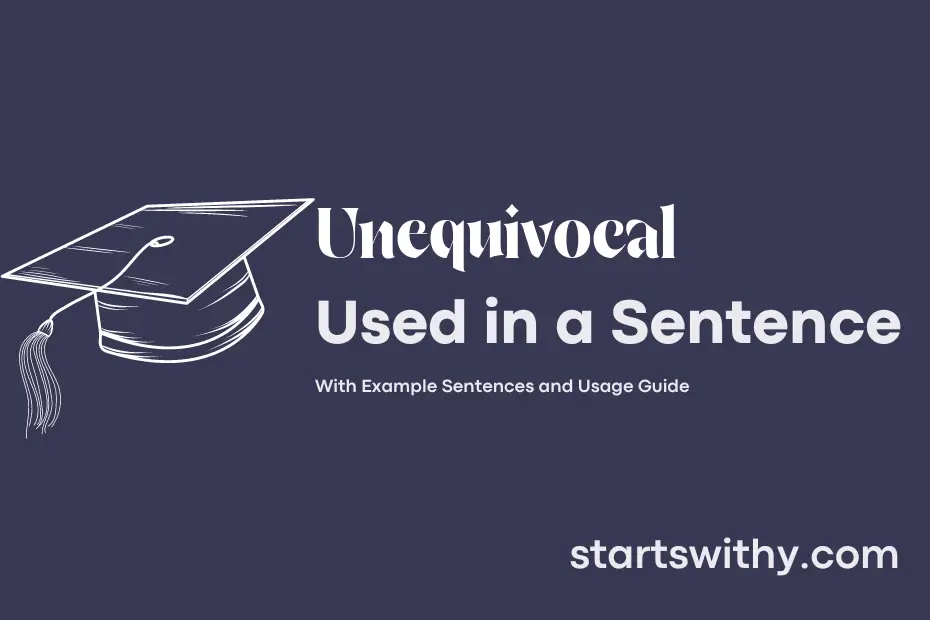 Sentence with Unequivocal