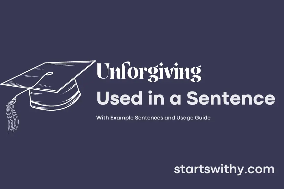 Sentence with Unforgiving