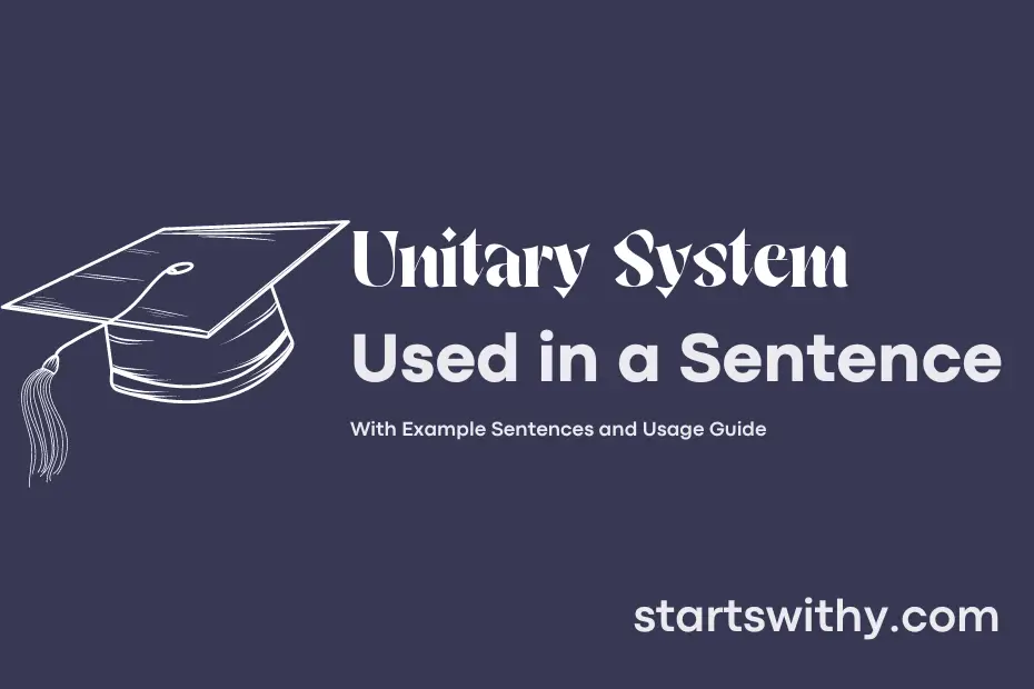 Sentence with Unitary System