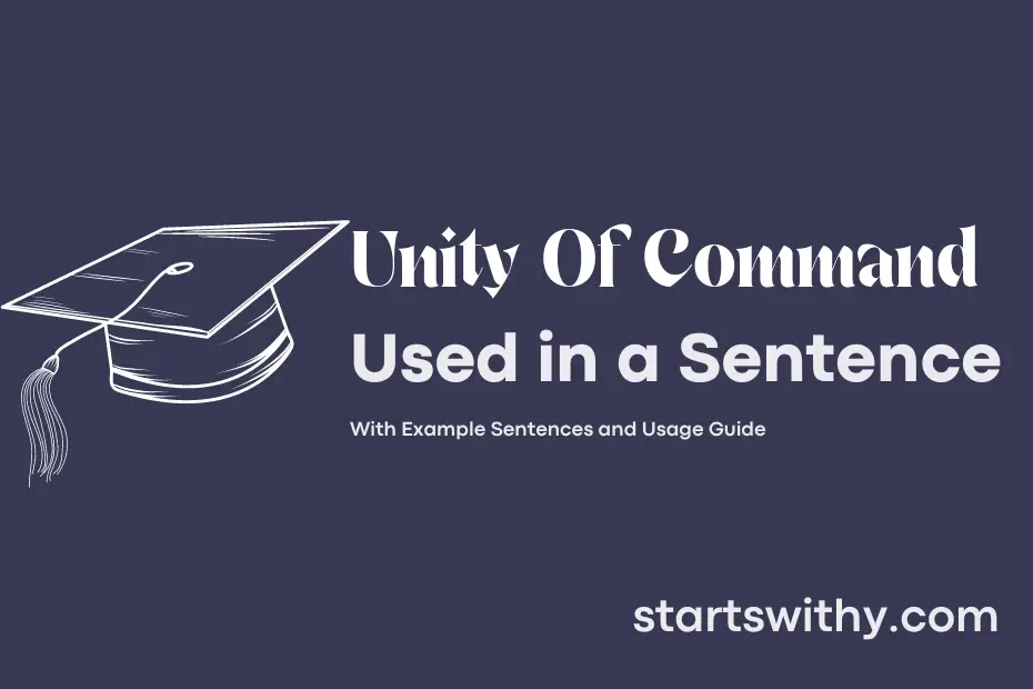 Sentence with Unity Of Command