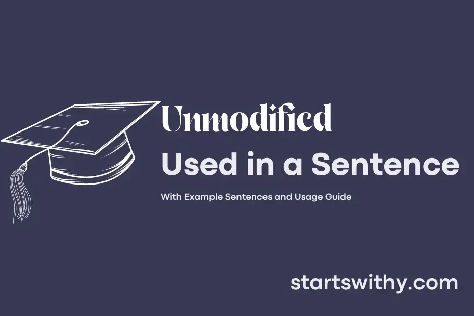 Sentence with Unmodified