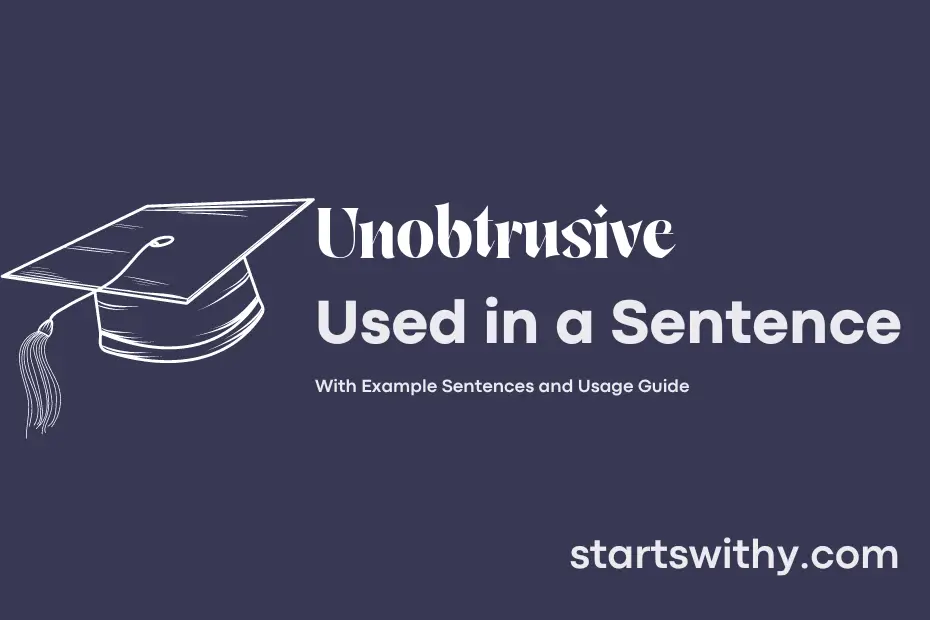 Sentence with Unobtrusive