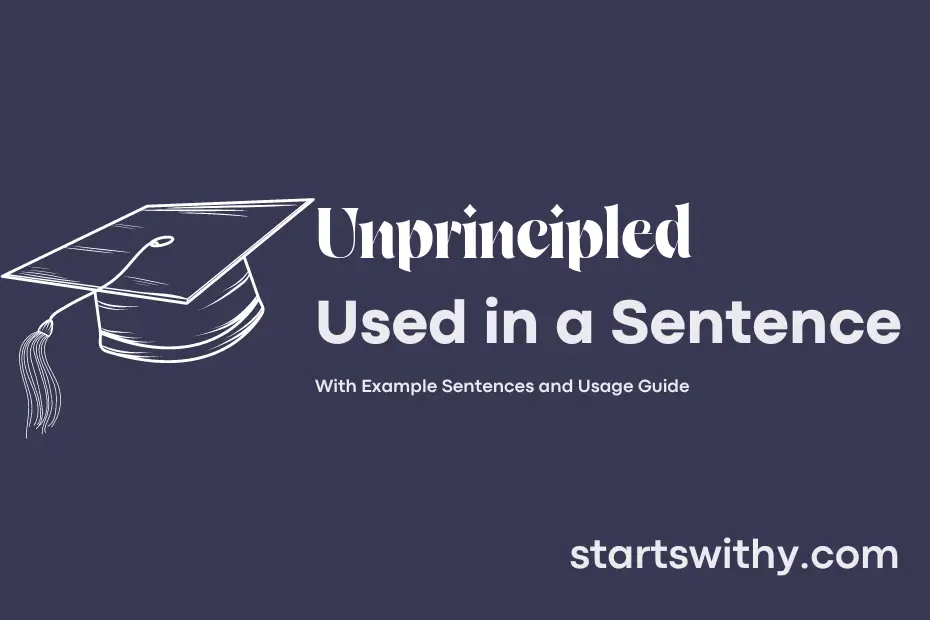 Sentence with Unprincipled
