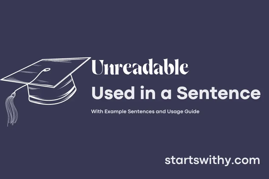 Sentence with Unreadable