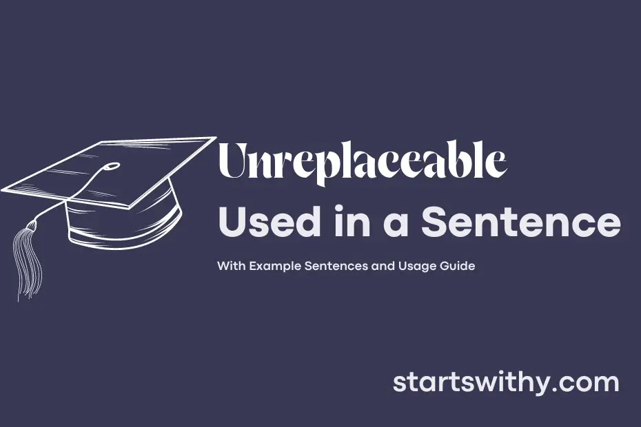 Sentence with Unreplaceable