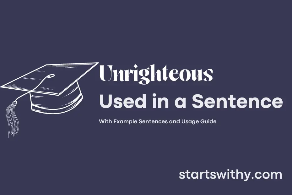 Sentence with Unrighteous