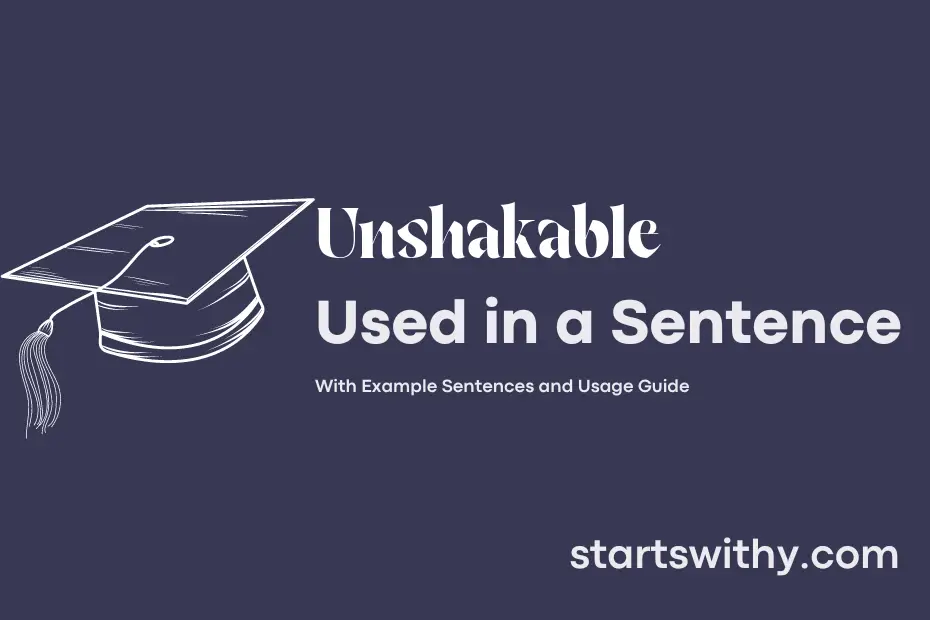 Sentence with Unshakable