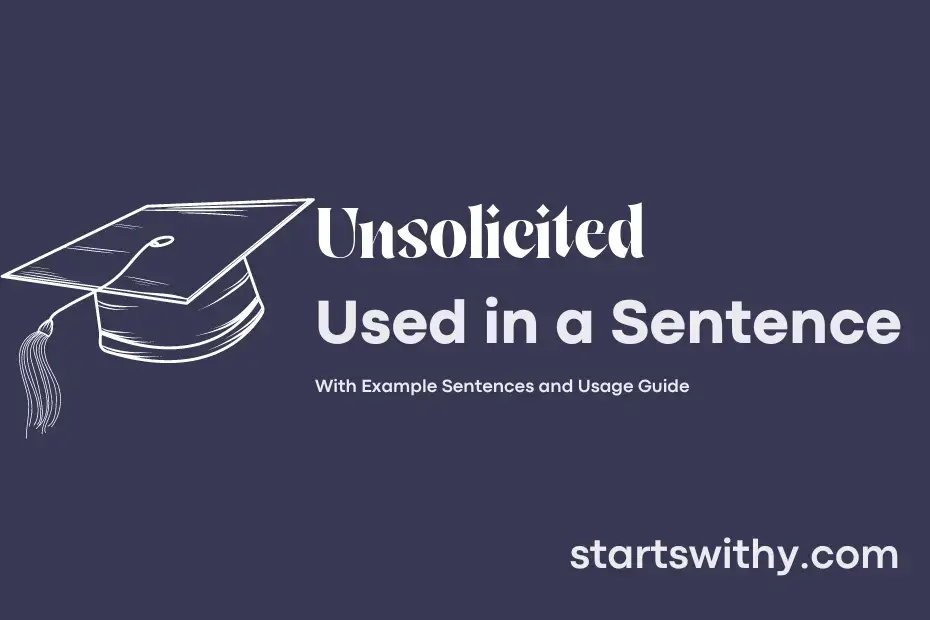 Sentence with Unsolicited