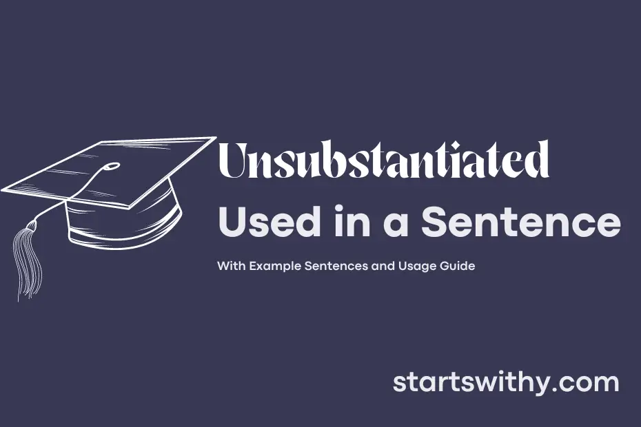 Sentence with Unsubstantiated