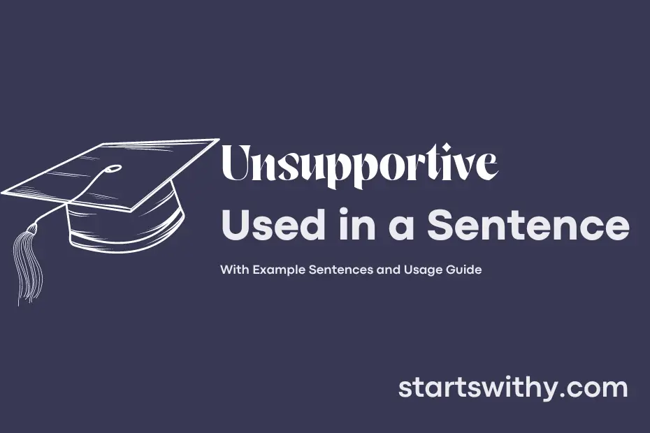 Sentence with Unsupportive