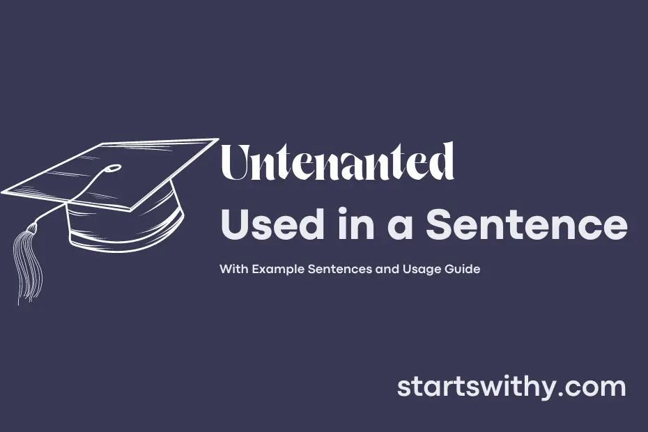 Sentence with Untenanted