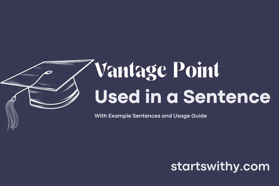 Sentence with Vantage Point