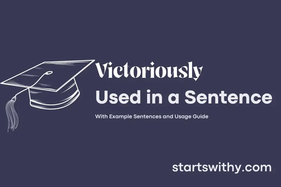 Sentence with Victoriously