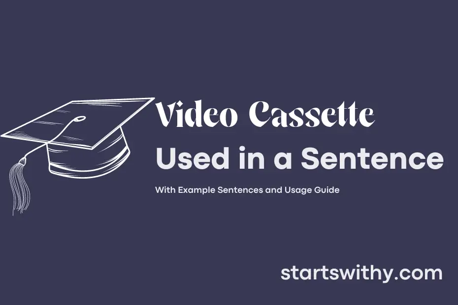 Sentence with Video Cassette