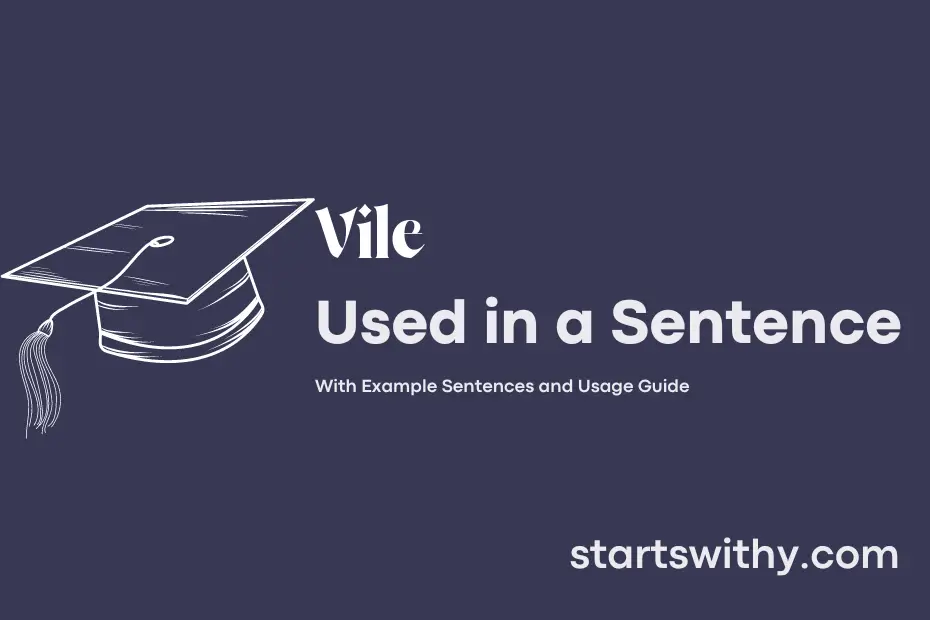 Sentence with Vile