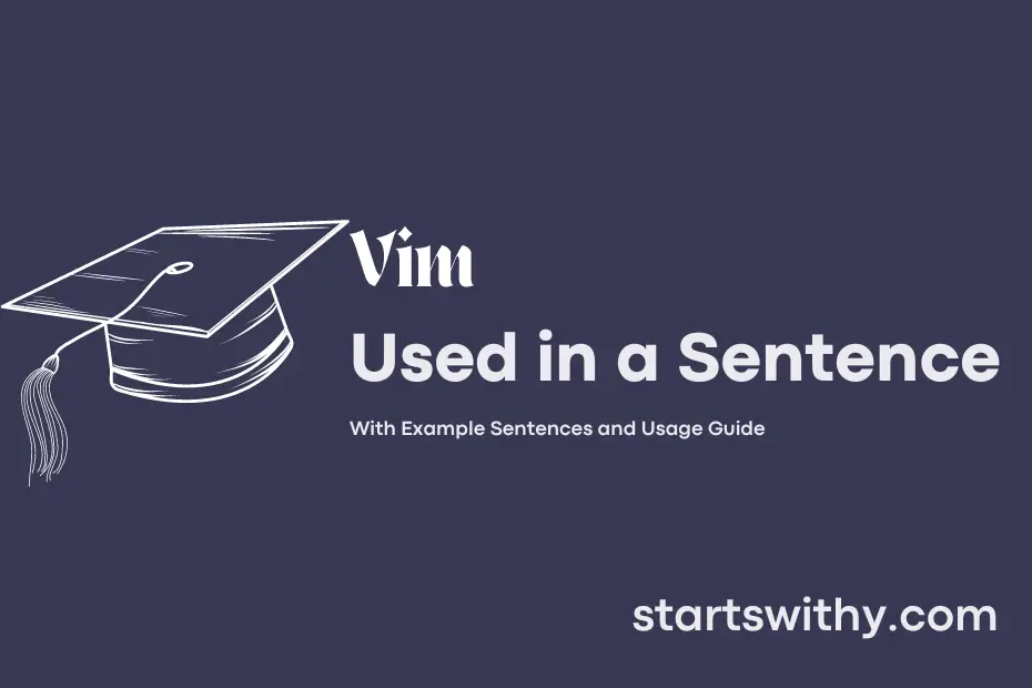 Sentence with Vim