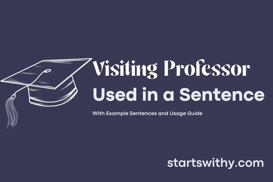 Sentence with Visiting Professor