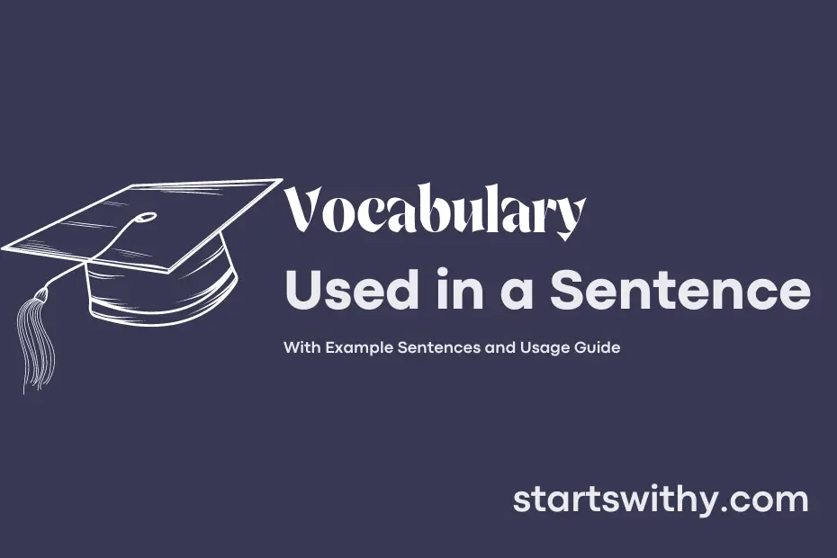 Sentence with Vocabulary
