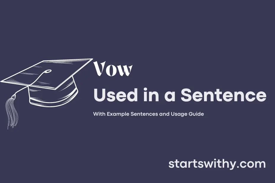 Sentence with Vow