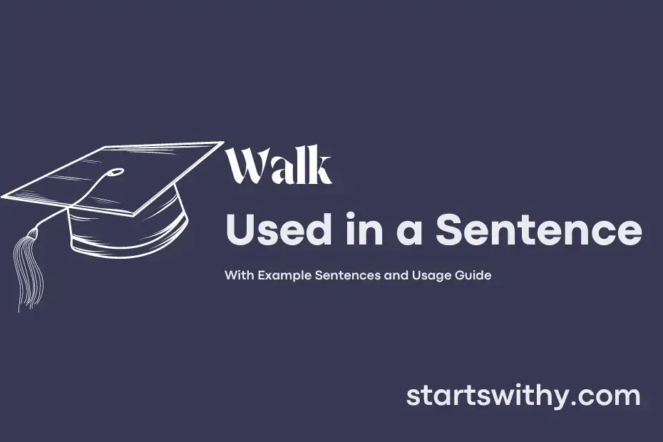 Sentence with Walk