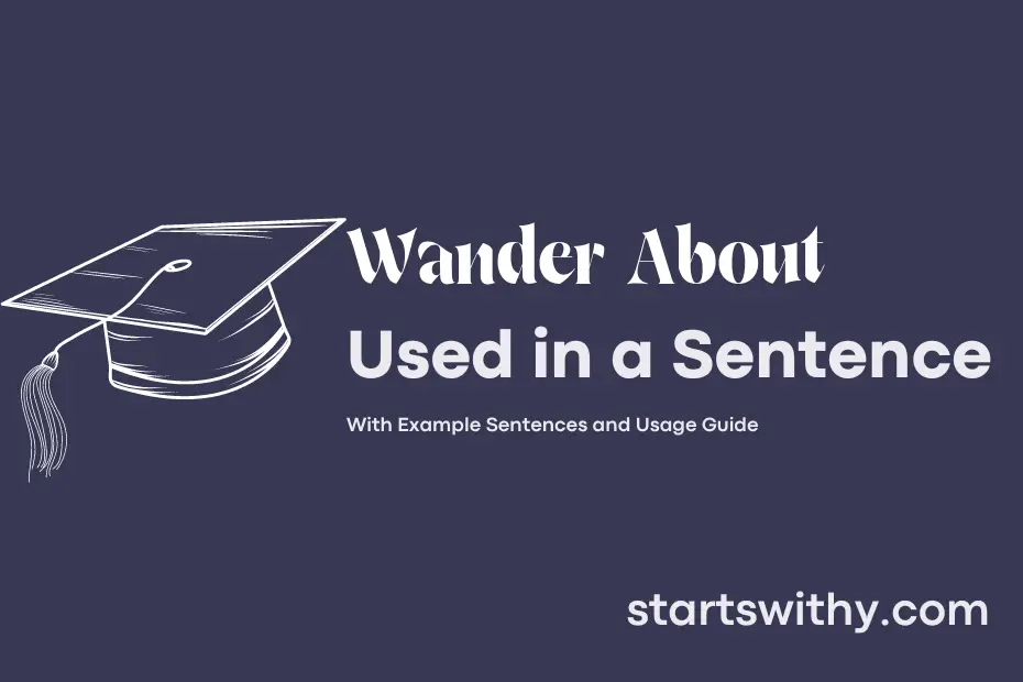 Sentence with Wander About