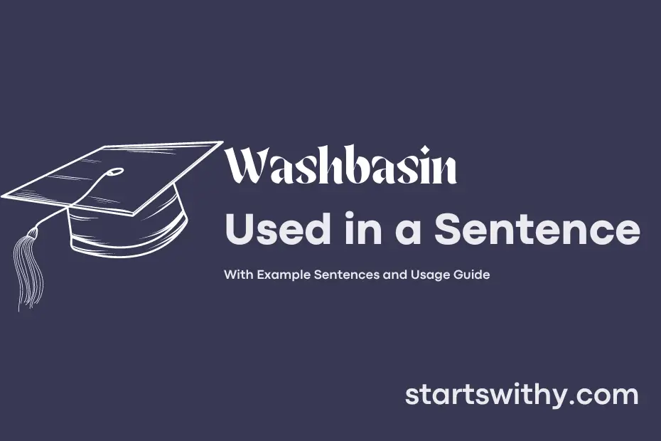 Sentence with Washbasin