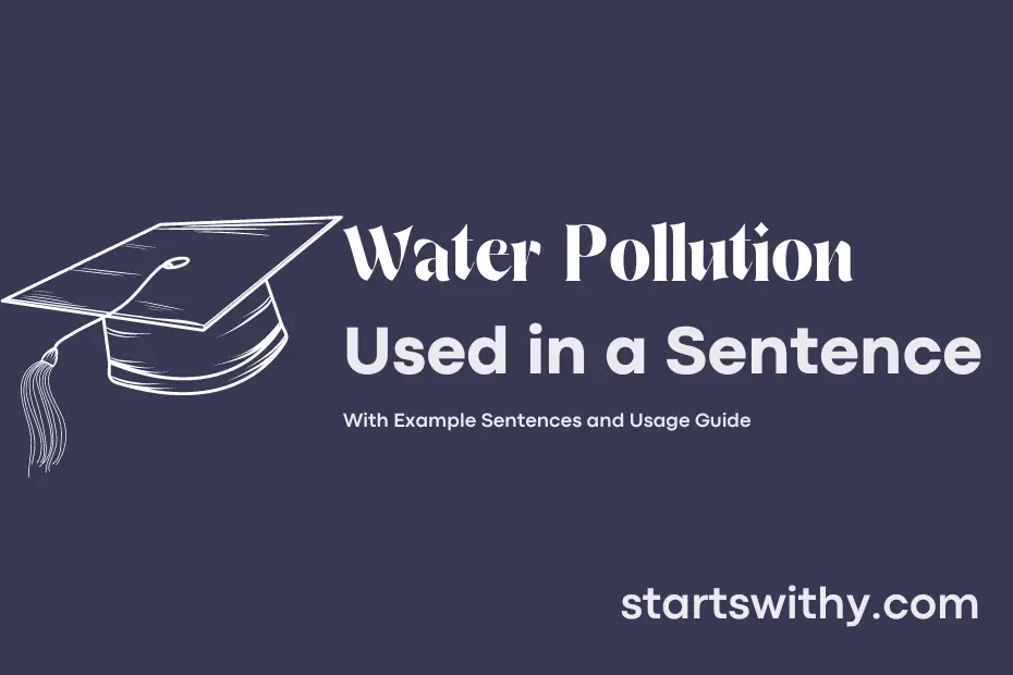 Sentence with Water Pollution