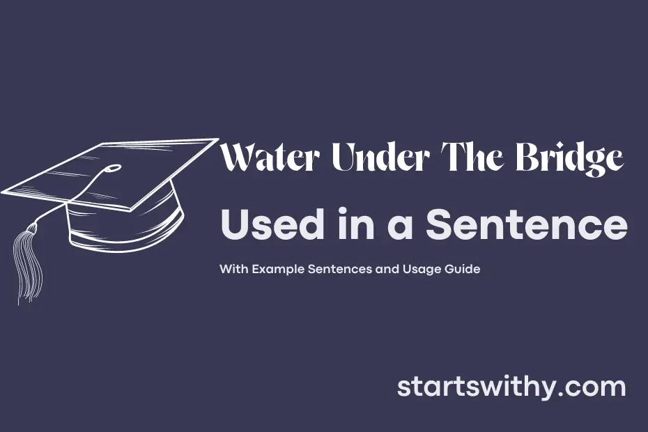 Sentence with Water Under The Bridge