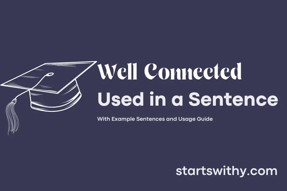 Sentence with Well Connected