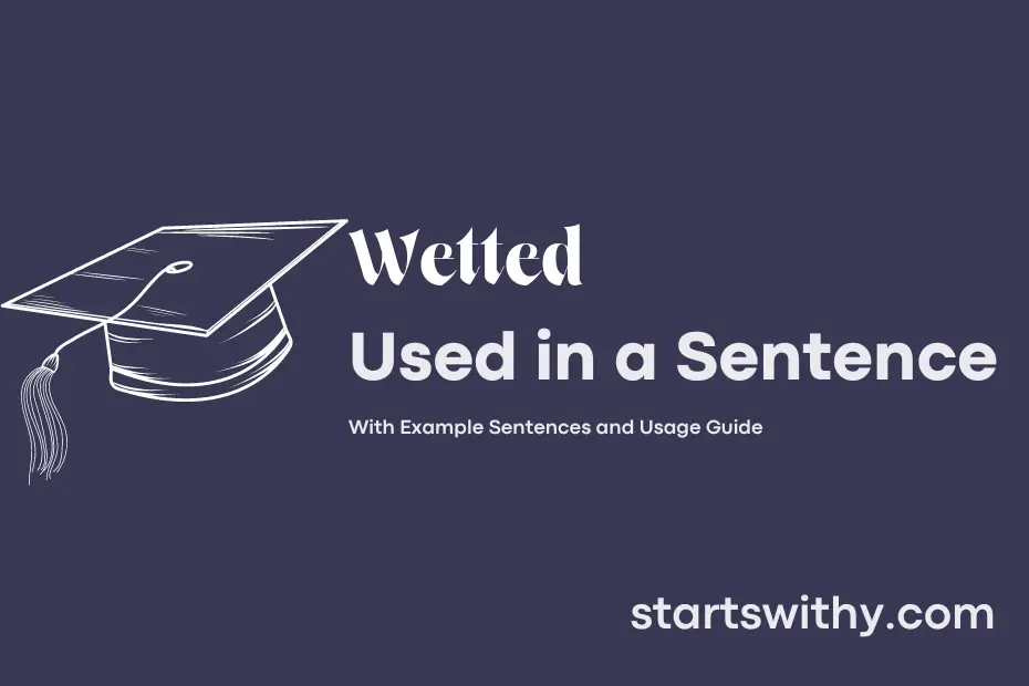 Sentence with Wetted