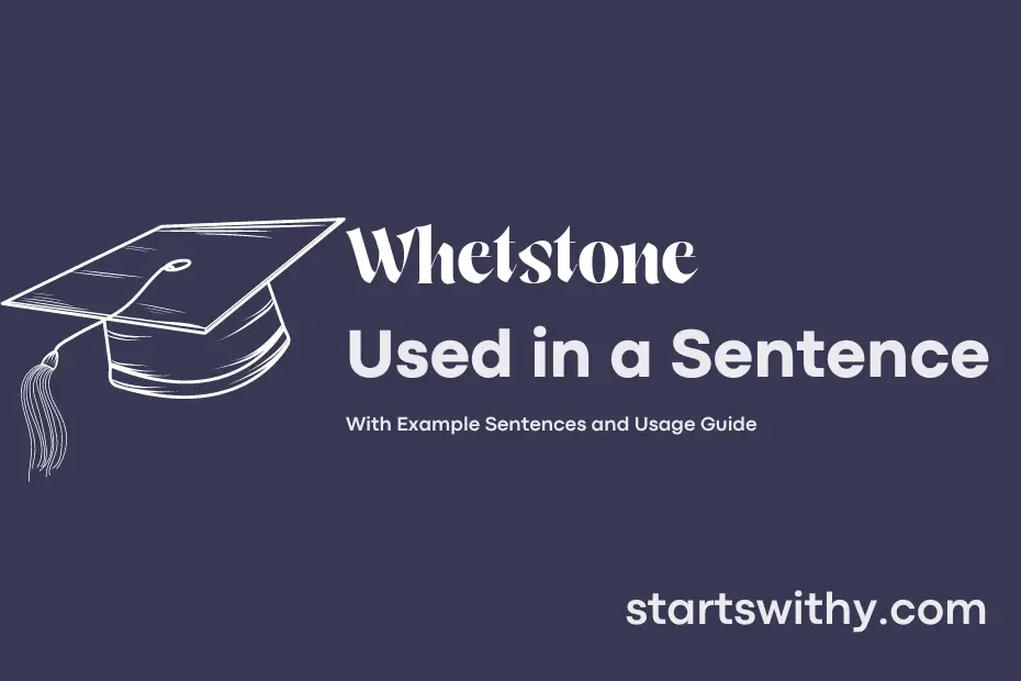 Sentence with Whetstone