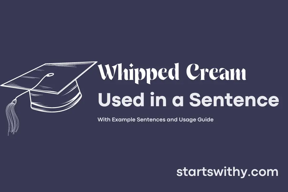Sentence with Whipped Cream