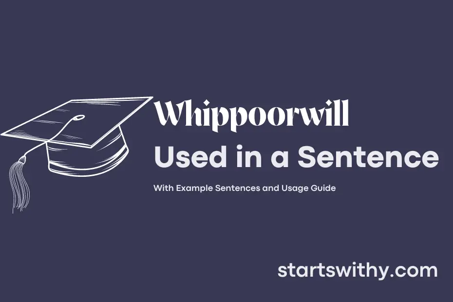 Sentence with Whippoorwill