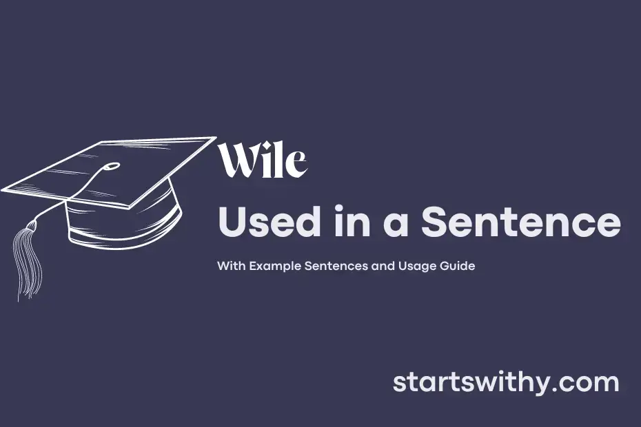 Sentence with Wile