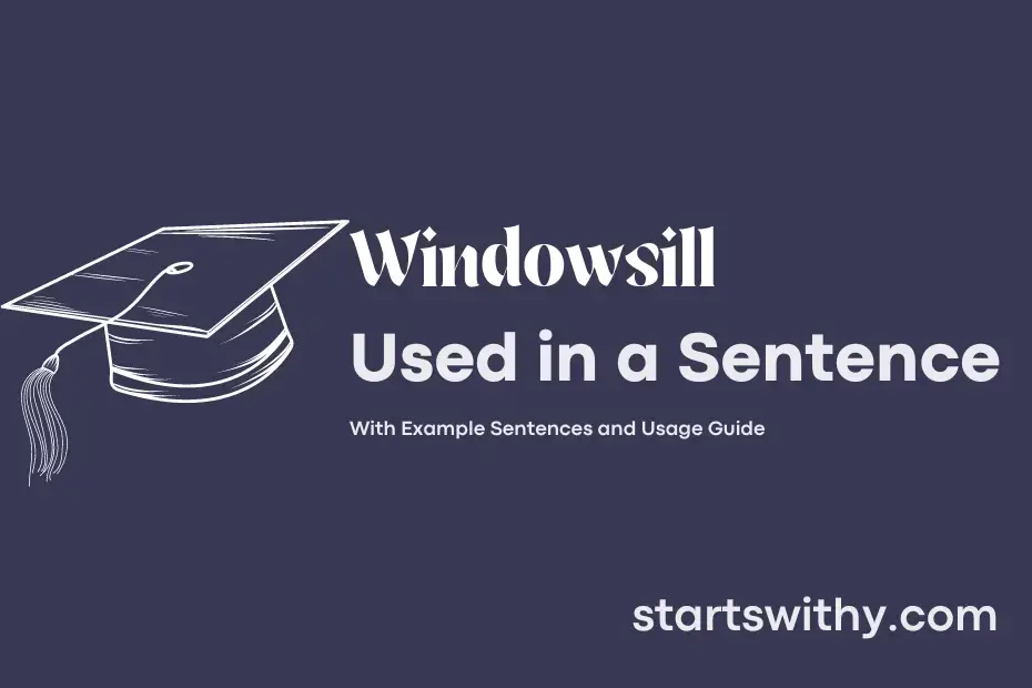 Sentence with Windowsill