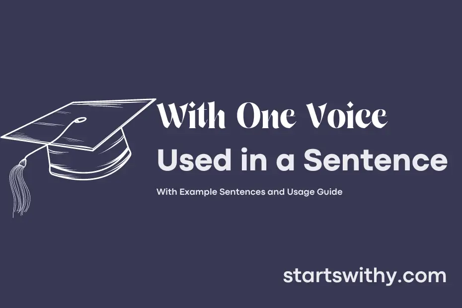 Sentence with With One Voice
