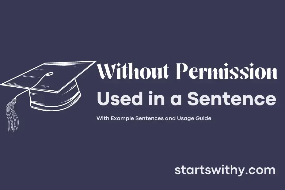 Sentence with Without Permission