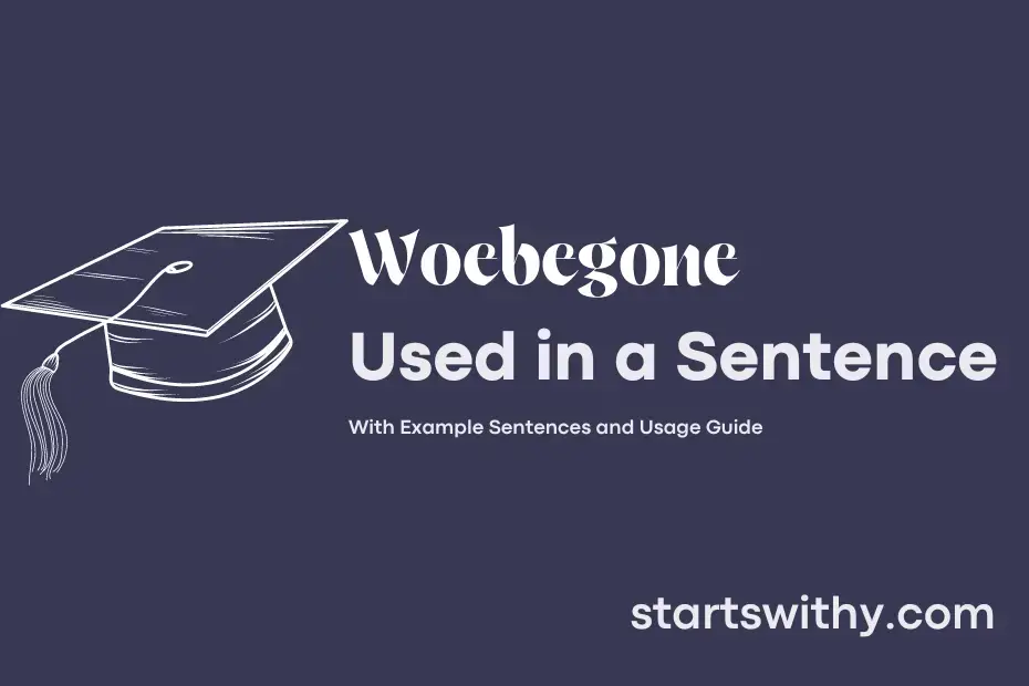 Sentence with Woebegone