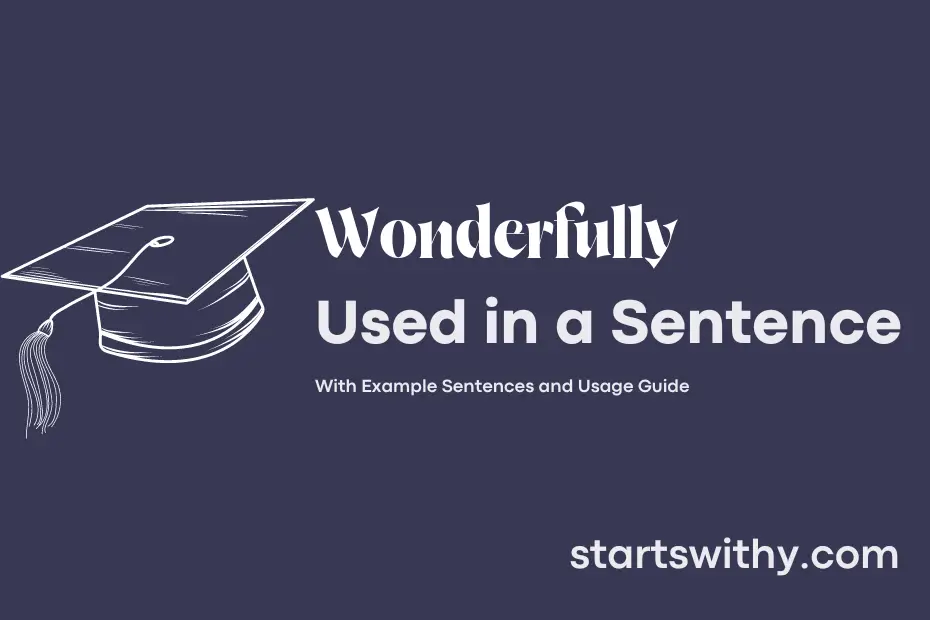 Sentence with Wonderfully