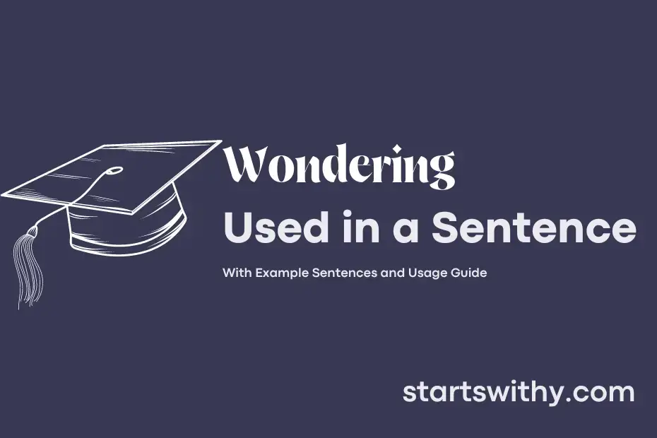 Sentence with Wondering
