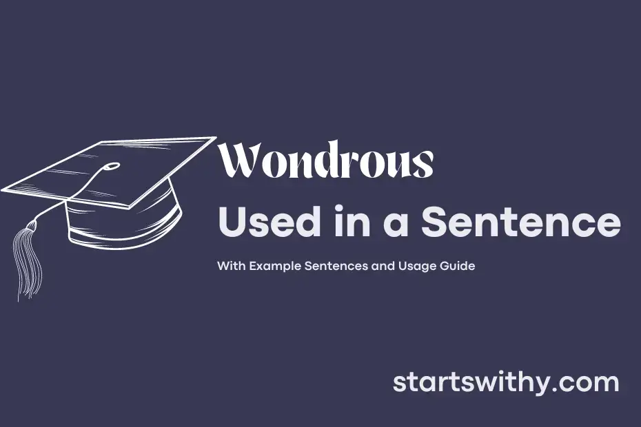 Sentence with Wondrous