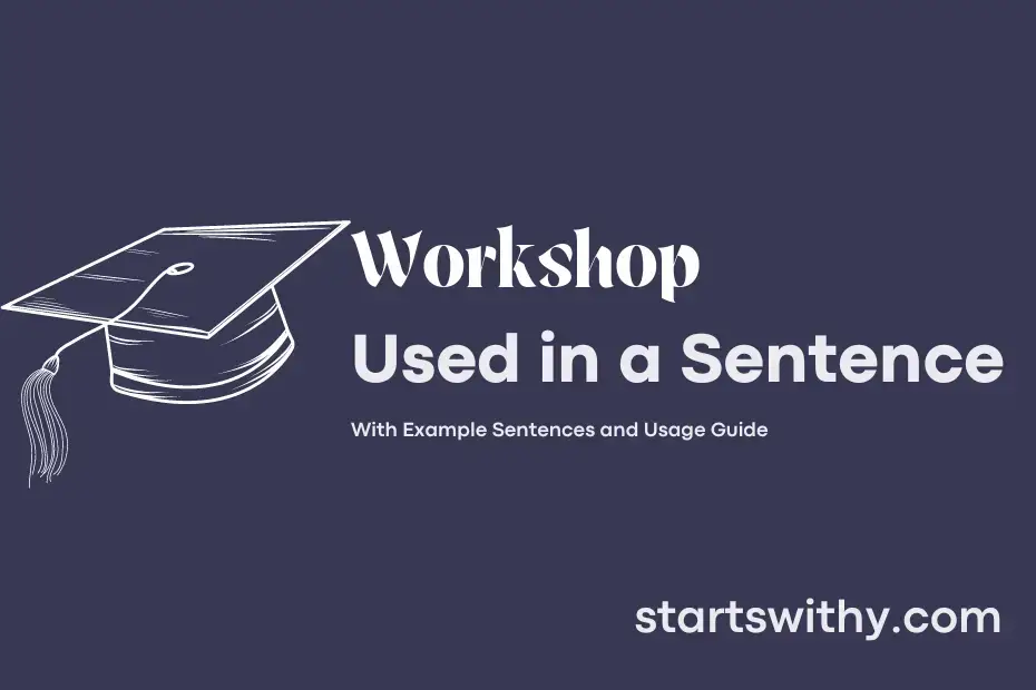 Sentence with Workshop